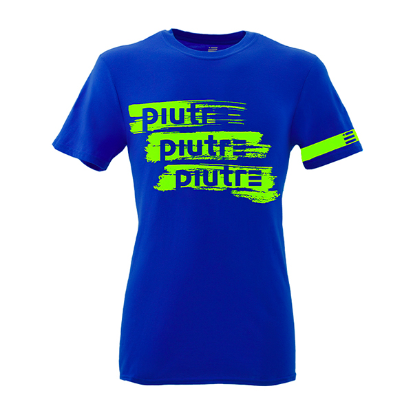 Front Mockup Piutre della T-shirt Gol Plus Pennellata Giallo Fluo