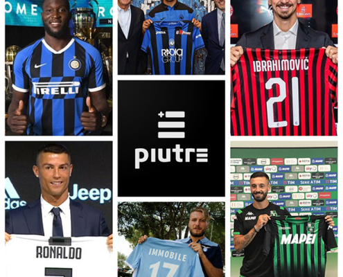 Bomber calciatori serie A mostrano le nuove maglie dopo il calciomercato